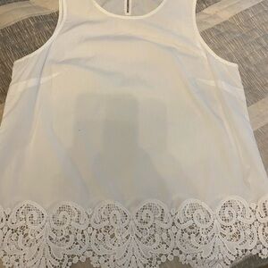 White lace tank top from banana republic